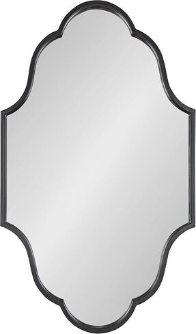 Kate and Laurel Rowla Glam Scalloped Wall Mirror, 23" x 37", Gold, Chic, Sophisticated Accent Mirror for Decor or Bathroom Vanity in Saudi Arabia