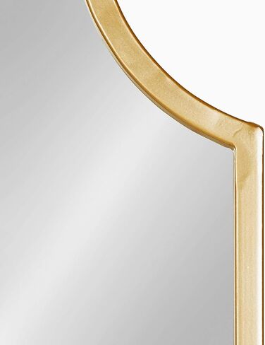 Kate and Laurel Rowla Glam Scalloped Wall Mirror, 23" x 37", Gold, Chic, Sophisticated Accent Mirror for Decor or Bathroom Vanity in Saudi Arabia