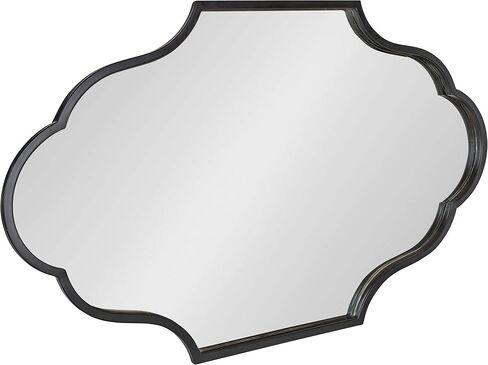 Kate and Laurel Rowla Glam Scalloped Wall Mirror, 23" x 37", Gold, Chic, Sophisticated Accent Mirror for Decor or Bathroom Vanity in Saudi Arabia