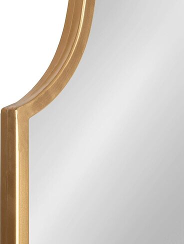Kate and Laurel Rowla Glam Scalloped Wall Mirror, 23" x 37", Gold, Chic, Sophisticated Accent Mirror for Decor or Bathroom Vanity in Saudi Arabia