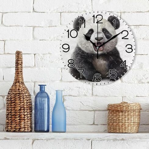 Hippie Bus Palm Tree Wall Clock Battery Operated Non Ticking Silent Quartz Analog Rustic Farmhouse Round Orange Clock Retro Decor for Home Kitchen Living Room Bathroom in Saudi Arabia