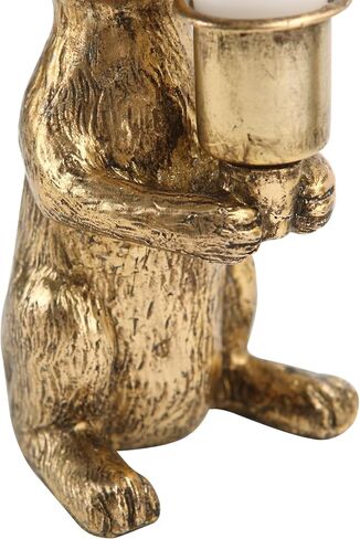 NIKKY HOME Gold Taper Candle Holders, Easter Bunny Decorations, Vintage Rustic Candlesticks Pedestal, Centerpieces decor for Fireplace Mantle Dining Table Set of 2 in Saudi Arabia