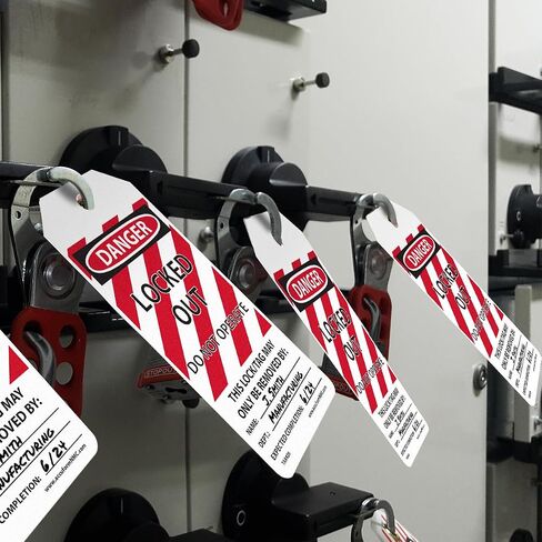 100 علامة قفل من Accuform من The-Roll، خطر مغلق لا يعمل، علامات متوافقة مع OSHA مصنوعة في الولايات المتحدة، بطاقات PF مقاومة للتمزق والماء، 6.25 بوصة × 3 بوصة، TAR416 in Kuwait