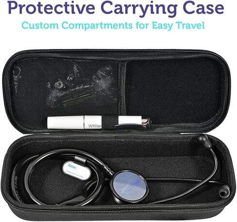 سماعة طبية مزدوجة الرأس ذات معطف أبيض، خفيفة الوزن وصوتية مع حافظة واقية - قلم جيت بلاك بلس LED لقياس حدقة العين in Kuwait