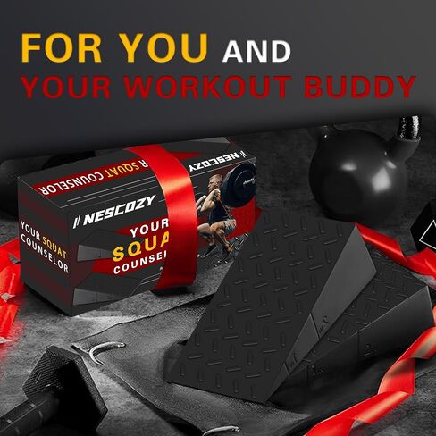 Squat Wedge Block Slant Board: for Squats Heel Elevated Wedges for Weightlifting Knees Over Toes Portable Squat Assist Equipment for Home Gym Squat Deep Improve Stability and Strength in Saudi Arabia