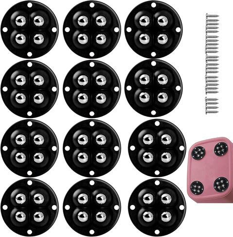 8Pcs Mini Caster Wheels, 360°Rotation Self Adhesive Mini Casters Wheels for Small Appliances Rollers Stainless Steel Universal Wheel（Stainless Steel） in Saudi Arabia
