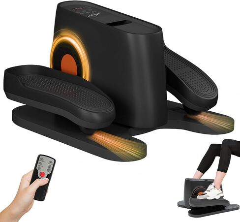 Under Desk Elliptical Machine, Electric Ellipse Leg Exerciser for Seniors, Elliptical Exercise Machine Home Use Seated Pedal Exerciser with Remote Control & Non-Slip Pedals in Saudi Arabia