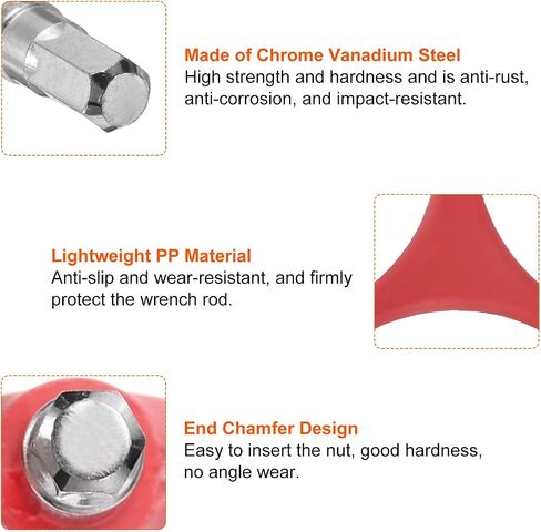 HARFINGTON 2pcs Y-Shaped 3 Way Bike Hex Wrench 4/5/6mm Y-Type Internal Hexagon Wrench Kit All-In-One Multi Portable Biking Torque Spanner for Bicycle Cycling Repair Hardware Tools, Red in Kuwait