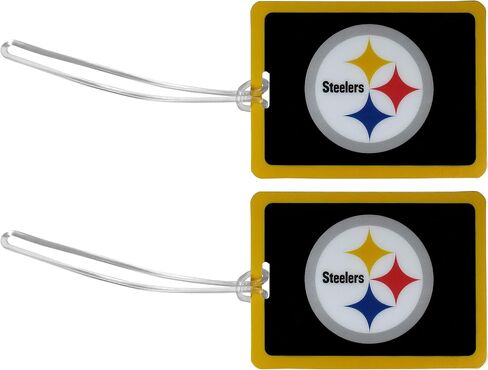 بطاقة أمتعة من الفينيل من Siskiyou NFL Pittsburgh Steelers، قطعتين، أسود، مقاس واحد in Saudi Arabia