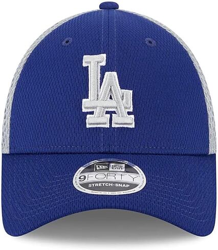 قبعة New Era LA Los Angeles Dodgers 9FORTY Outline Neo Trucker قابلة للتمدد، قبعة قابلة للتعديل باللون الأزرق in Saudi Arabia