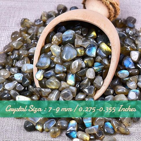 رقائق كريستال اللابرادوريت المصقولة 200 قطعة - 10 أوقية رقائق حجرية مسحوقة وأحجار زجاج البحر شفاء الريكي كريستال صنع المجوهرات ديكور المنزل in Kuwait