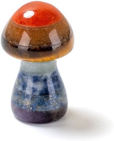 LCLUCKYLK-قطعة واحدة من فطر الكريستال الملون، تخفيف التوتر العقلي، حجر الشفاء الكريستالي السبعة شاكرا، كريستال التأمل (اللون) (فطر كريستال ملون) in Kuwait