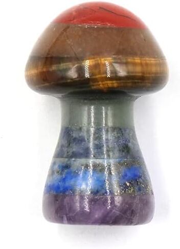 LCLUCKYLK-قطعة واحدة من فطر الكريستال الملون، تخفيف التوتر العقلي، حجر الشفاء الكريستالي السبعة شاكرا، كريستال التأمل (اللون) (فطر كريستال ملون) in Kuwait