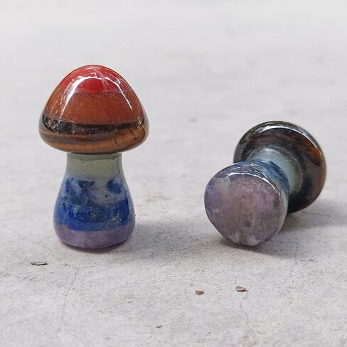 LCLUCKYLK-قطعة واحدة من فطر الكريستال الملون، تخفيف التوتر العقلي، حجر الشفاء الكريستالي السبعة شاكرا، كريستال التأمل (اللون) (فطر كريستال ملون) in Kuwait