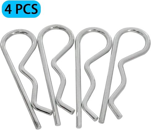 4 Pieces R Clip Fixed Opening pin; Spring Fixed Steel Wire Hair Clip ;Heavy Duty Fixed Spring Hook Opening pin M4x85mm in Saudi Arabia