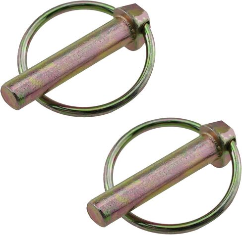 2PCS Pin Heavy Duty Pin Locking Pin Clip M6x45 Galvanised O Ring Safety Pin Suitable for Horticulture and Agriculture and Truck in Saudi Arabia