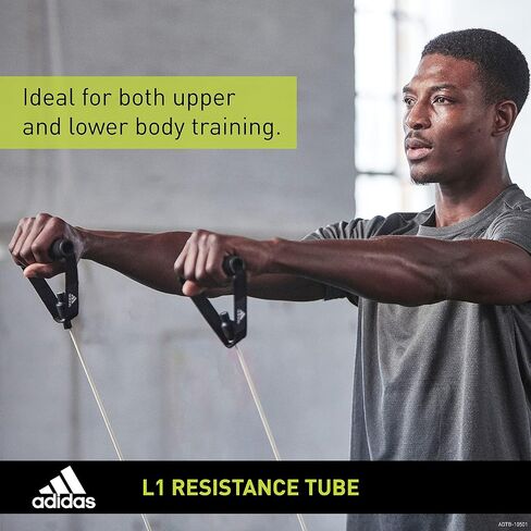 adidas Resistance Bands with Handles - Foam Grip Workout Exercise Bands for Men and Women (3 Fitness Levels) in Saudi Arabia