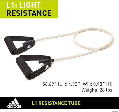 adidas Resistance Bands with Handles - Foam Grip Workout Exercise Bands for Men and Women (3 Fitness Levels) in Saudi Arabia