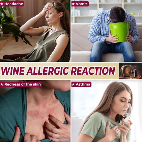 Trobing Wine Filter 24 Bags, Removes Sulfites Histamines and Tannin, No More and Headaches Nausea, Wine Allergy Sensitivity Prevention, All Natural Purifier Filters in Saudi Arabia