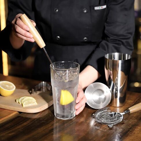 Cocktail Shaker Set with Stand, Mixology Bartender Kit for Drink Mixing | Mixology Set with 7 Bar Set Tools Cocktail Kit in Saudi Arabia