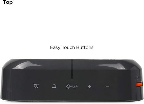 mooas Rolling Pop Mirror Clock, Digital Clock with USB Charging Port, Clear LED Display, Brightness Adjustment, 12/24H Mode, Dual Alarm & Snooze, Temperature & Humidity Display (Dark Gray) in Saudi Arabia