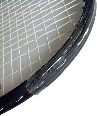 2 Pieces Transparent Tennis Racket Head Tape,Racquet Head Edge Guard,Racket Edge Protection Tape,Fit Perfectly Curved Edge,Badminton Racket Head Protector Sticker in Saudi Arabia