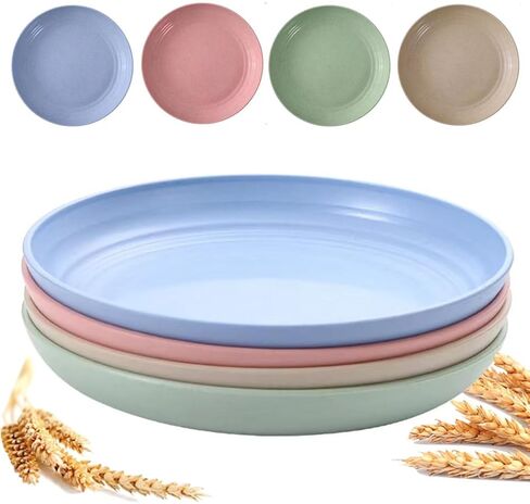 K Y KANGYUN Unbreakable Cereal Bowls - 24 oz Reusable Wheat Straw Bowl- Perfect for Serving Soup, Oatmeal, Pasta, Salad Camping, Picnic Bowls- Dishwasher & Microwave Safe - BPA Free, Sets for 4 in Saudi Arabia