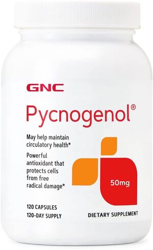 GNC Pycnogenol 50mg, 120 Capsules, Maintains Circulatory Health in Saudi Arabia