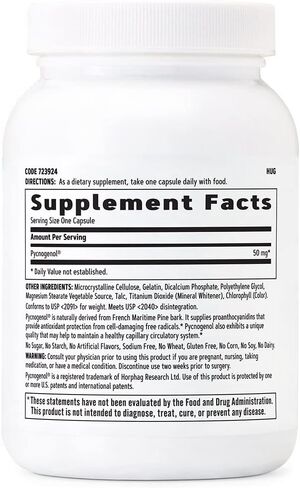GNC Pycnogenol 50mg, 120 Capsules, Maintains Circulatory Health in Saudi Arabia