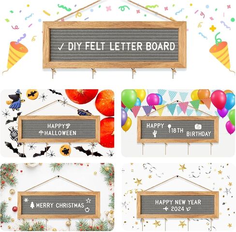 Collage Picture Frames for Wall, Multiple Polaroid Picture Display Felt Letter Board with 270 Letters and 30 Clips, Unique DIY Family Picture Frames Collage for Birthday Graduation Back to School in Saudi Arabia