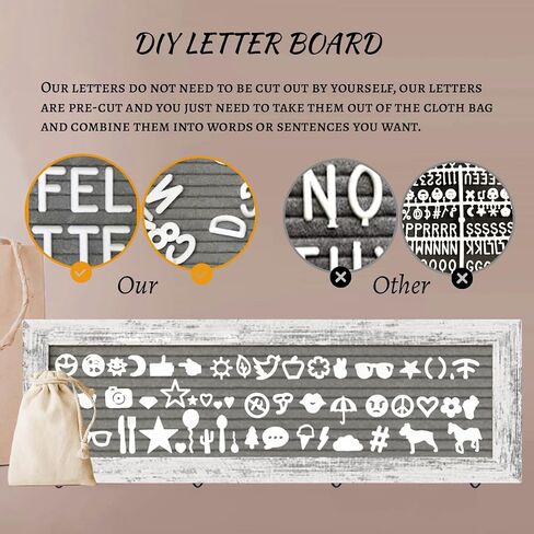 Collage Picture Frames for Wall, Multiple Polaroid Picture Display Felt Letter Board with 270 Letters and 30 Clips, Unique DIY Family Picture Frames Collage for Birthday Graduation Back to School in Saudi Arabia
