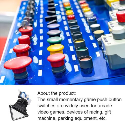 Game Push Buttons Triangle Push Switches LED Light with Micro Switches [for Arcade Game] 39x39x39mm White 5 in Saudi Arabia