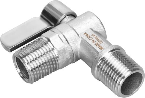 صمام زاوية من الفولاذ المقاوم للصدأ - صمام ذكر 1/2 بوصة NPT SUS304 90 درجة صمام كروي لإغلاق الكوع in Kuwait