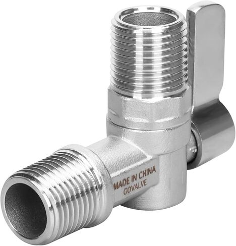 صمام زاوية من الفولاذ المقاوم للصدأ - صمام ذكر 1/2 بوصة NPT SUS304 90 درجة صمام كروي لإغلاق الكوع in Kuwait