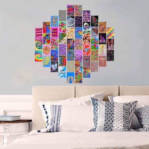 WOKEIO Wall Collage Kit Aesthetic Picures, Room Decor Aesthetic Collage Picture Wall Decor for Teen Girls Room Bedroom Dorm (Vintage) in Saudi Arabia
