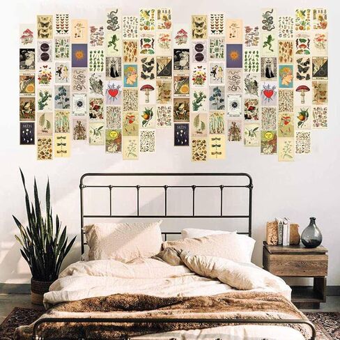 WOKEIO Wall Collage Kit Aesthetic Picures, Room Decor Aesthetic Collage Picture Wall Decor for Teen Girls Room Bedroom Dorm (Vintage) in Saudi Arabia