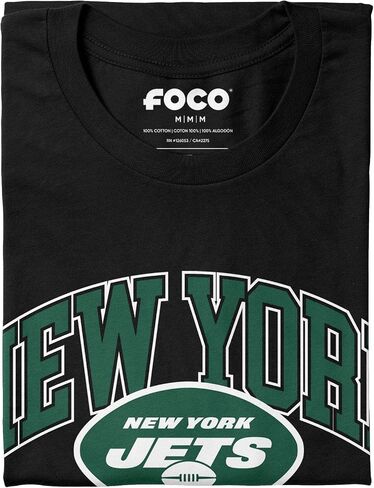 تي شيرت FOCO للرجال من NFL Team Arched Wordmark بأكمام قصيرة in Saudi Arabia