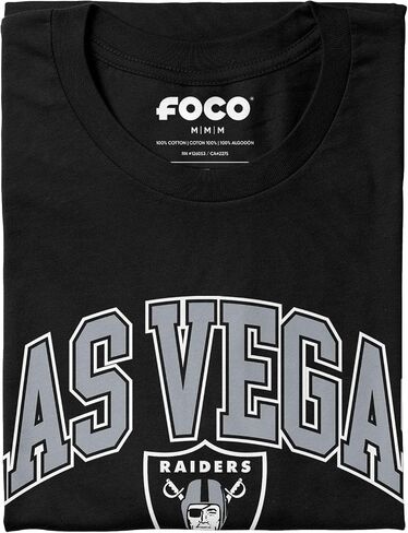 تي شيرت FOCO للرجال من NFL Team Arched Wordmark بأكمام قصيرة in Saudi Arabia