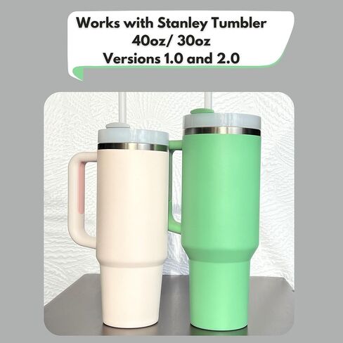 Stanley Cup Leak Stopper Set of 3,for Stanley Cup H1.0/H2.0 40oz/30oz, Stanley Accessories, Stanley Toppers, 2 Stanley Straw Topper, 2 Square Spill Stopper and 2 Round Leak Stopper in Saudi Arabia