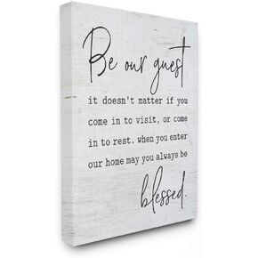 Stupell Industries Be Our Guest Home Family Inspirational Word On Wood Texture Design Wall Plaque, 10 x 15, Multi-Color