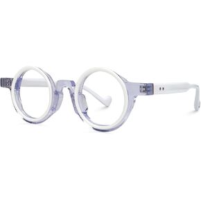 Zeelool Vintage Round Eyeglasses Frame With Non-prescription Clear Lens for Women Men Glanton ZJGA260547