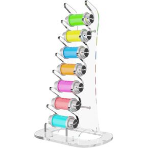 Cosmos Acrylic Display Stand Compatible with Kyber Crystal, 7 Tier Lightsaber Crystal Display Holder Lightsaber Stand Hilt Fixed Stand Multitool Storage Shelf with Non-Slip Pad (Crystals NOT Included)