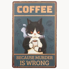Remember to Wipe Sign,Funny Cat Vintage Metal Signs Bathroom Wall Decor,Love Cats Wall Art Sign for Toilet,Restroom,Washroom,Bathroom,Size 8x12 Inches