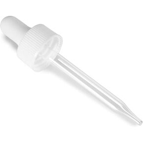 JUVITUS Glass Dropper Closure Top for 1 oz / 30 ml (20-400 neck size) Boston Round Bottles - 12 PACK (Graduated Measurement Marked Glass Dropper)