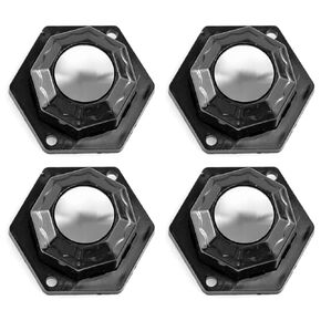 4 Ball Bearing Rollers,360º Swivel Universal Ball Casters,200 lb.Self-Adhesive Mini Casters,Self-Adhesive Casters for Trash Cans,Storage Cabinets,Small Furniture Appliances (Black)
