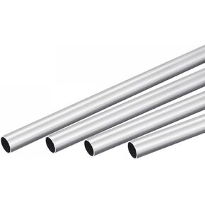 TOP-VIGOR 4Pcs 6063 Aluminum Round Tube, 8mm OD 5mm ID 250mm Length Seamless Aluminum Straight Tubing Pipe Tubing for Industry DIY Projects