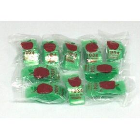 1034 (1"X3/4") Green Color Apple Brand Bags Mini Zip Lock Baggies, Case of 1,000
