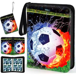 Sports Card Binder with Sleeves, 900 Pocket Sports Card Holder for Trading Cards, 9 Pocket with 50 Removable Sleeves Zipper Book Folder Collector Album 3 Ring Binder Organizer Storage Kids Gift