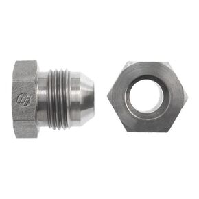 0403-12-08 Steel Straight Adapter, 3/4"-16 Thread, 0.980" Length, 3/4" Bore x 1/2" Male JIC