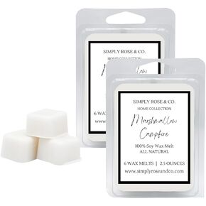 SIMPLY ROSE & CO. Marshmallow Campfire Soy Wax Melts | Scented Wax Melts | Soy Wax Melts | Soy Wax | Wax Tarts | Wax Cubes | Wax Clamshells | Candle Melts | TWO 2.5 Ounces